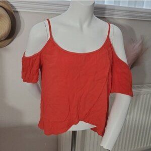 One Clothing Los Angeles Drop Shoulder Flutter Top- Small